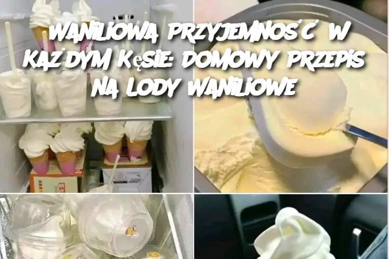 Waniliowa Przyjemność w Każdym Kęsie: Domowy Przepis na Lody Waniliowe