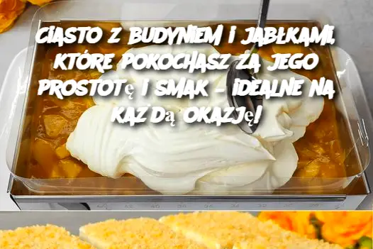 Ciasto z budyniem i jabłkami, które pokochasz za jego prostotę i smak – idealne na każdą okazję!