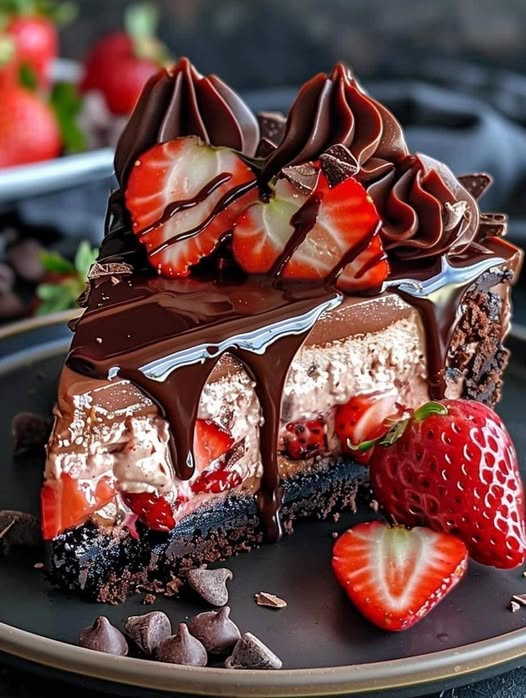 Chocolate Strawberry Cheesecake