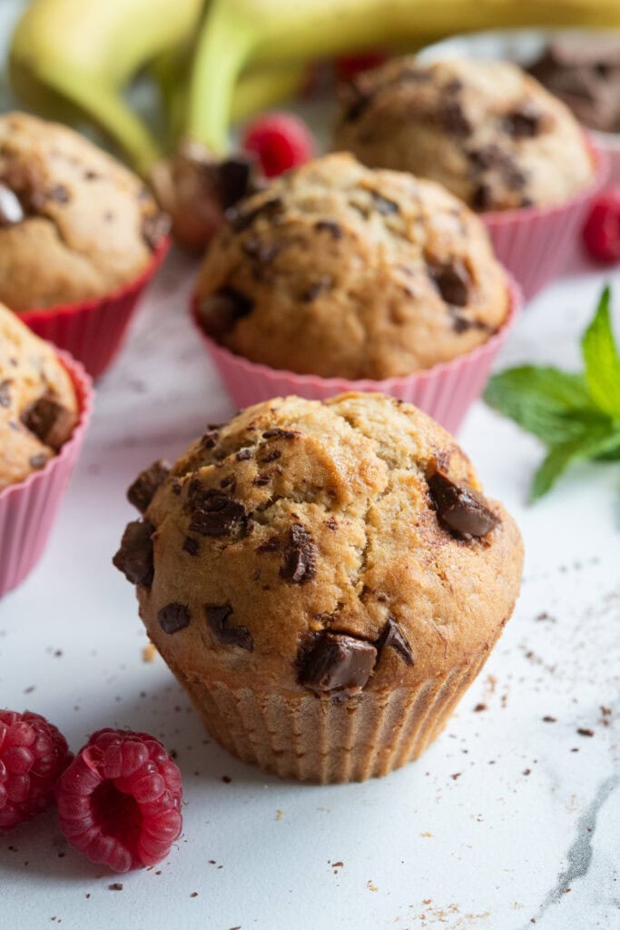 Muffinki bananowe z czekoladą