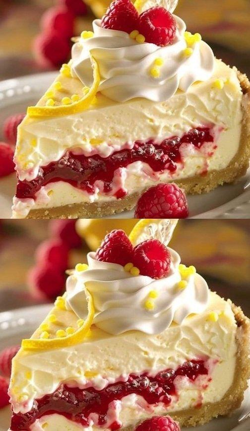 Lemon Raspberry Cheesecake Delight 🍋✨