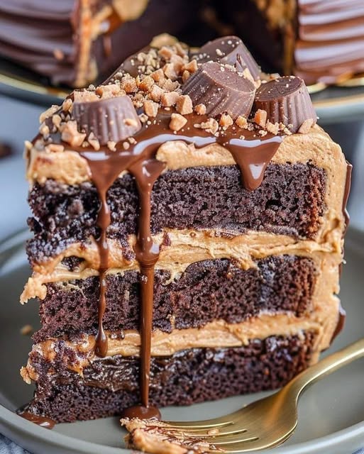 Gooey Peanut Butter Chocolate Cake