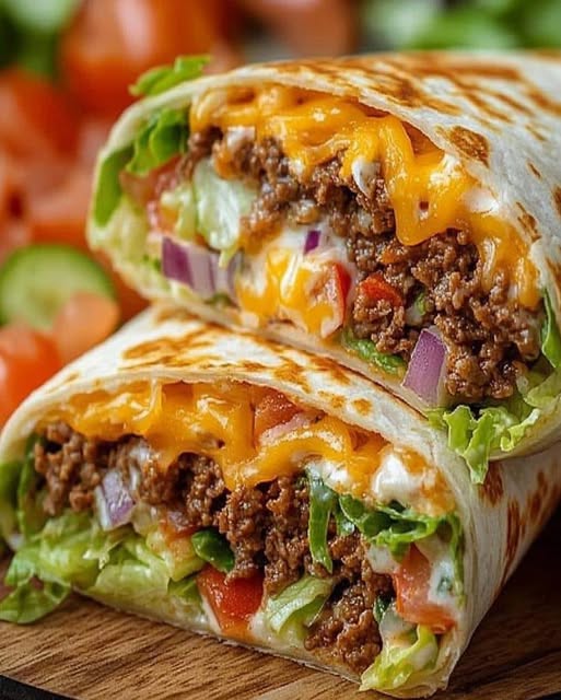 Crispy Nacho Cheese Beef Burrito