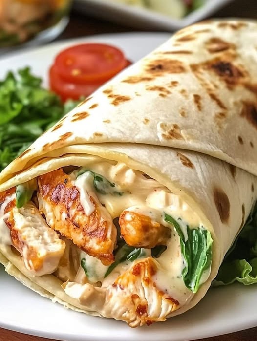 Chicken Alfredo Wraps