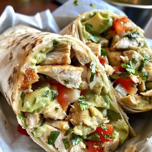 Chicken Avocado Ranch Burritos