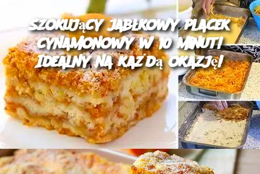 Szokujący jabłkowy placek cynamonowy w 10 minut! Idealny na każdą okazję!