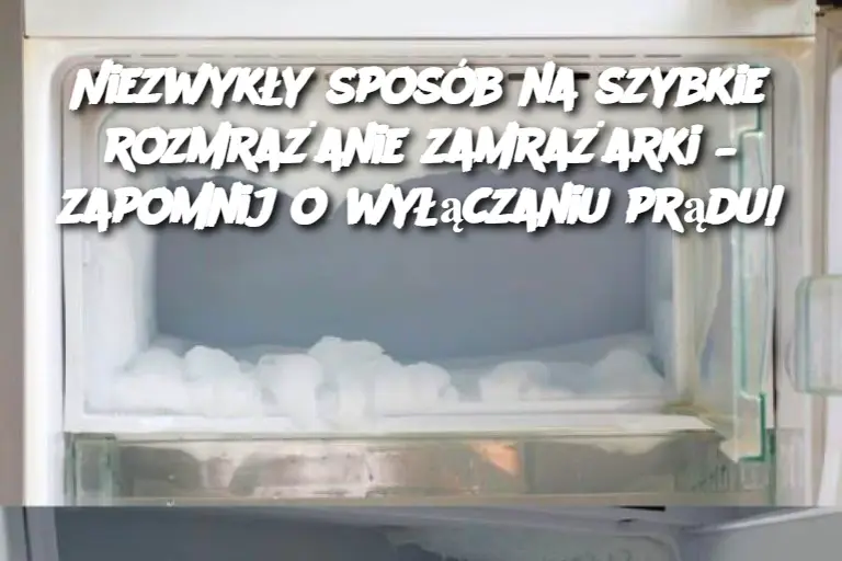 Niezwykły sposób na szybkie rozmrażanie zamrażarki – zapomnij o wyłączaniu prądu!