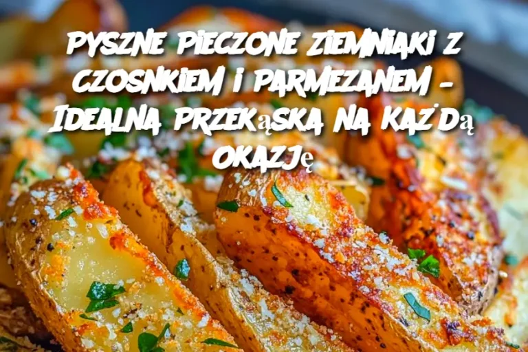 Pyszne Pieczone Ziemniaki z Czosnkiem i Parmezanem – Idealna Przekąska na Każdą Okazję