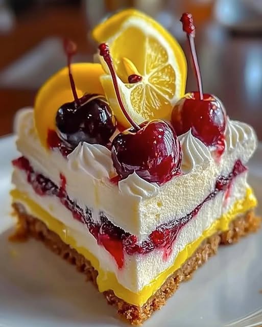 Luxurious Cherry Lemon Cheesecake